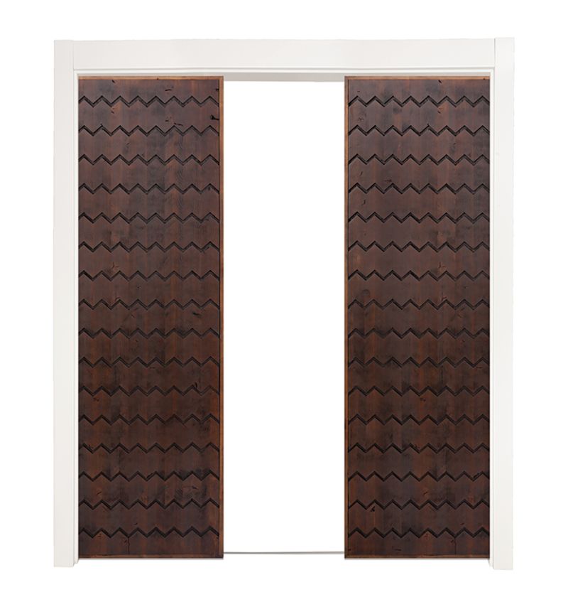 Alta Double Converging Pocket Doors Rustica